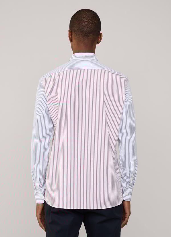 Façonnable camisa popelín rayas finas fit regular Promoción por tiempo limitado