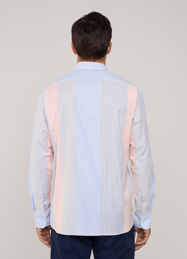 Façonnable camisa oxford rayas bayadere fit regular Libre de impuestos
