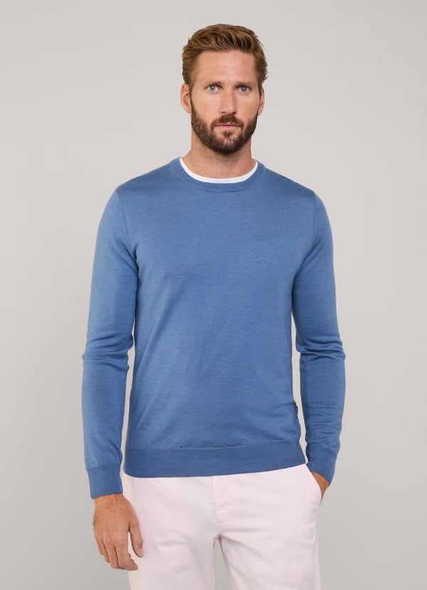 Façonnable jersey cuello redondo lana merino Outlet
