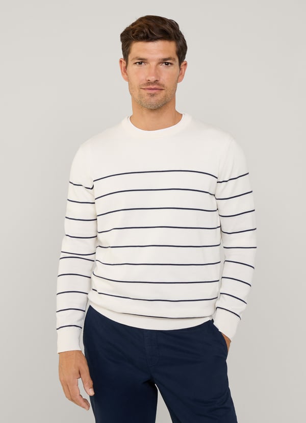 Façonnable jersey cuello redondo rayas finas Rebajas