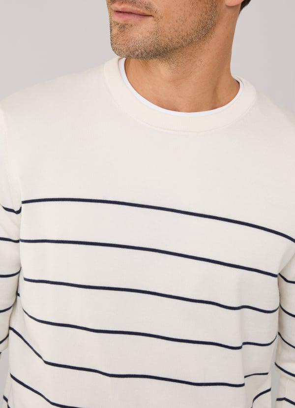 Façonnable jersey cuello redondo rayas finas Rebajas