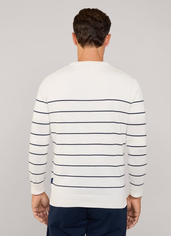 Façonnable jersey cuello redondo rayas finas Rebajas