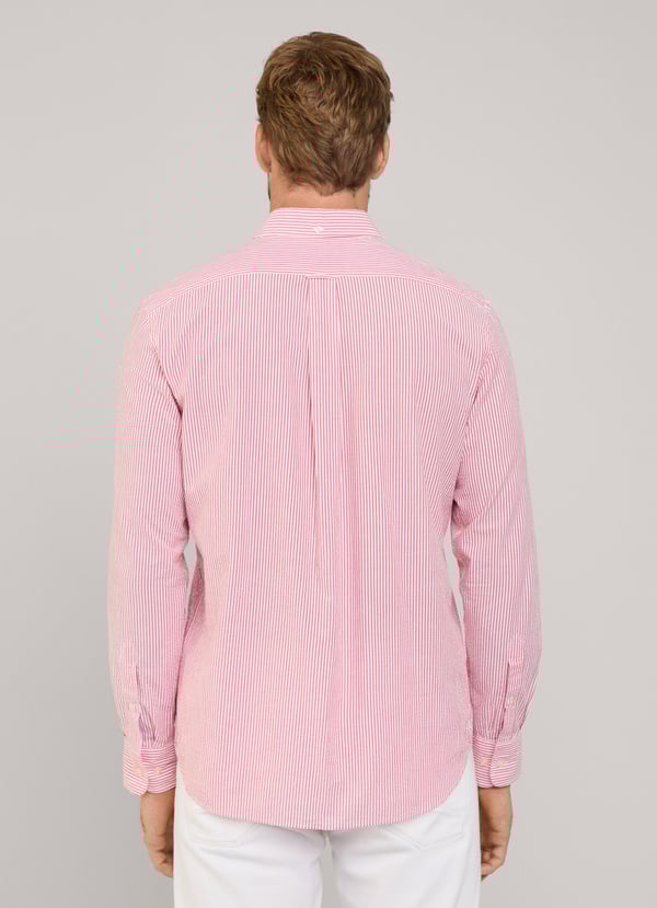 Façonnable camisa seersucker rayas bengala fit regular Envío gratis