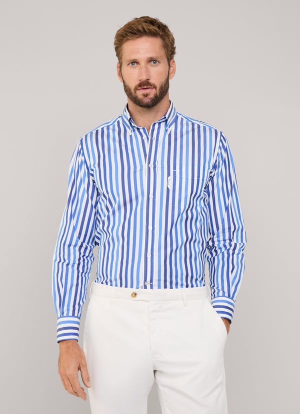 Façonnable camisa popelín rayas toldo fit regular Últimos 3 días