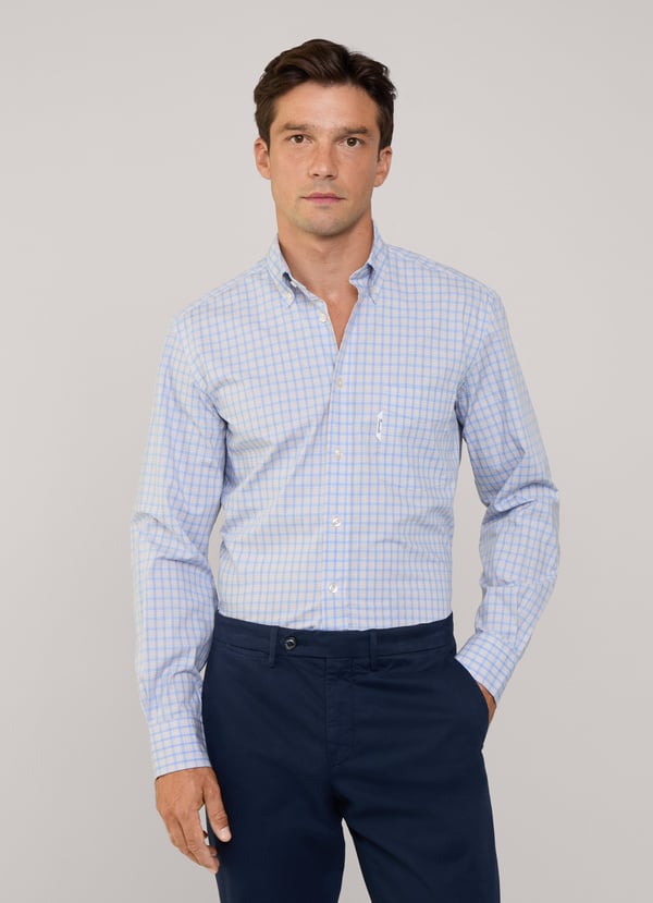 Façonnable camisa popelín cuadros tartán fit regular Precio de fábrica