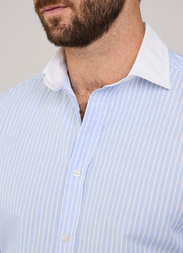 Façonnable camisa fil a fil rayas bengala fit regular Solo hoy