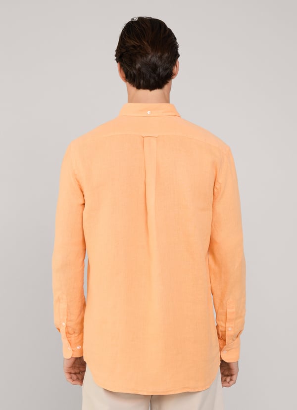 Façonnable camisa de lino fit regular Liquidación