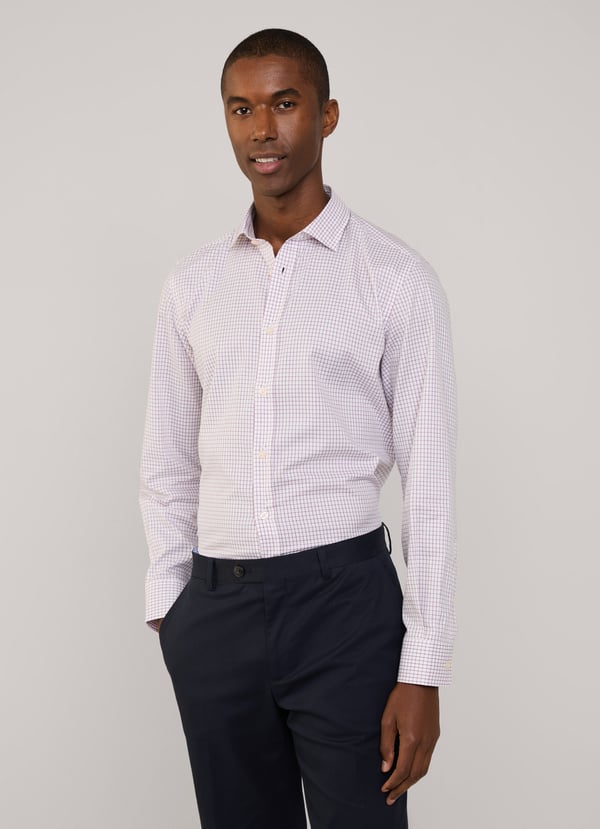 Façonnable camisa popelín cuadros ventana fit regular Envío internacional gratuito