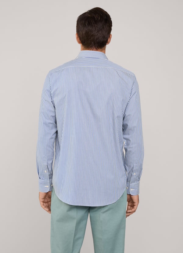 Façonnable camisa sarga rayas banker fit regular Tienda de fábrica