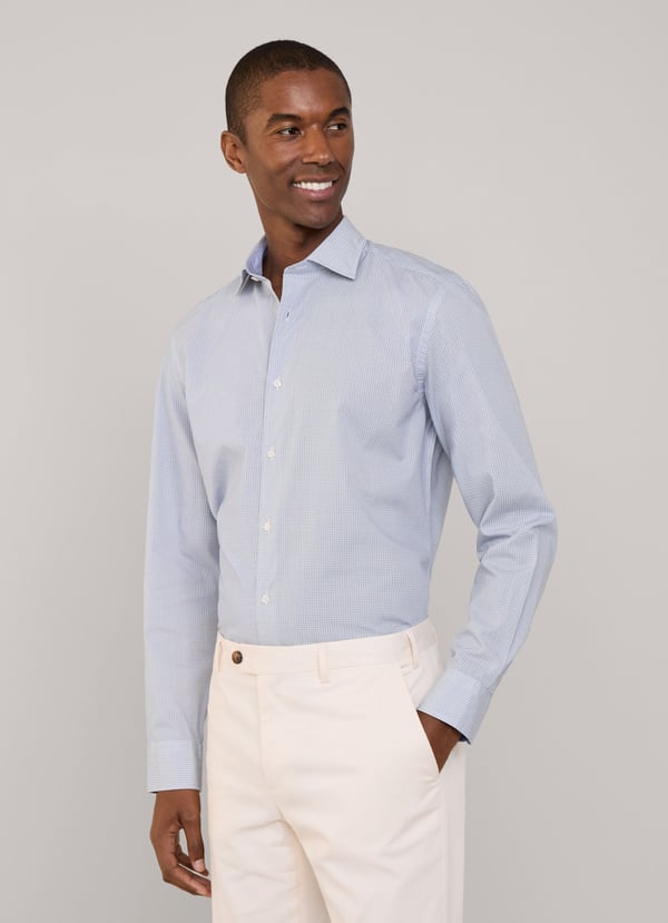 Façonnable camisa popelín diseño geométrico fit regular Libre de impuestos