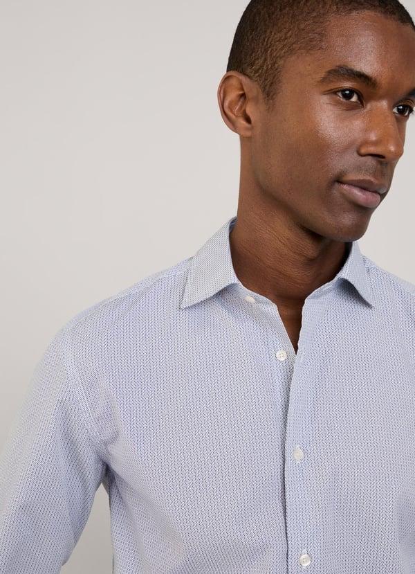Façonnable camisa popelín diseño geométrico fit regular Libre de impuestos