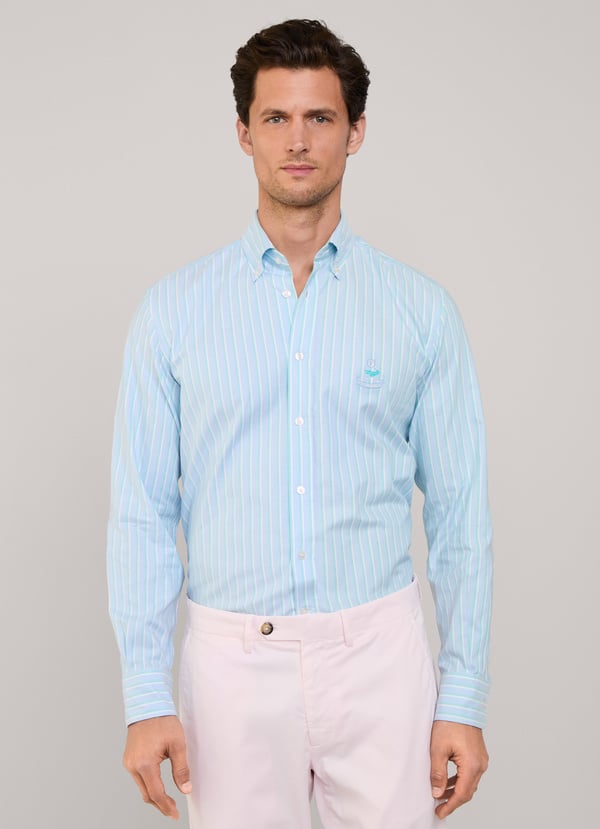 Façonnable camisa oxford rayas regimiento fit regular Grandes ahorros