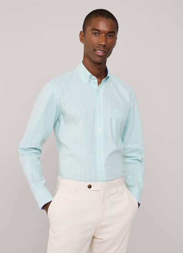 Façonnable camisa pinpoint rayas regimiento fit regular Precio ultrabajo