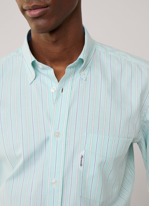 Façonnable camisa pinpoint rayas regimiento fit regular Precio ultrabajo