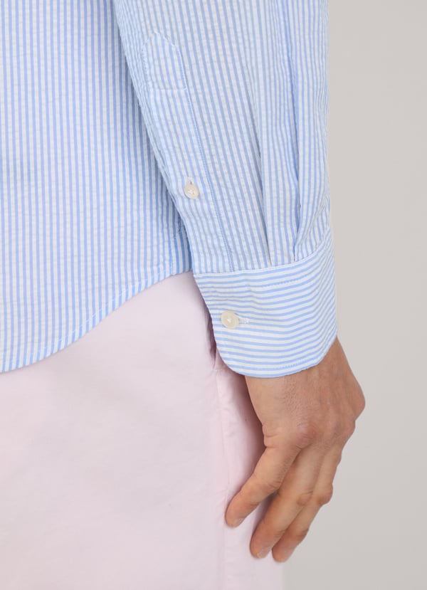 Façonnable camisa seersucker rayas bengala fit regular 2025