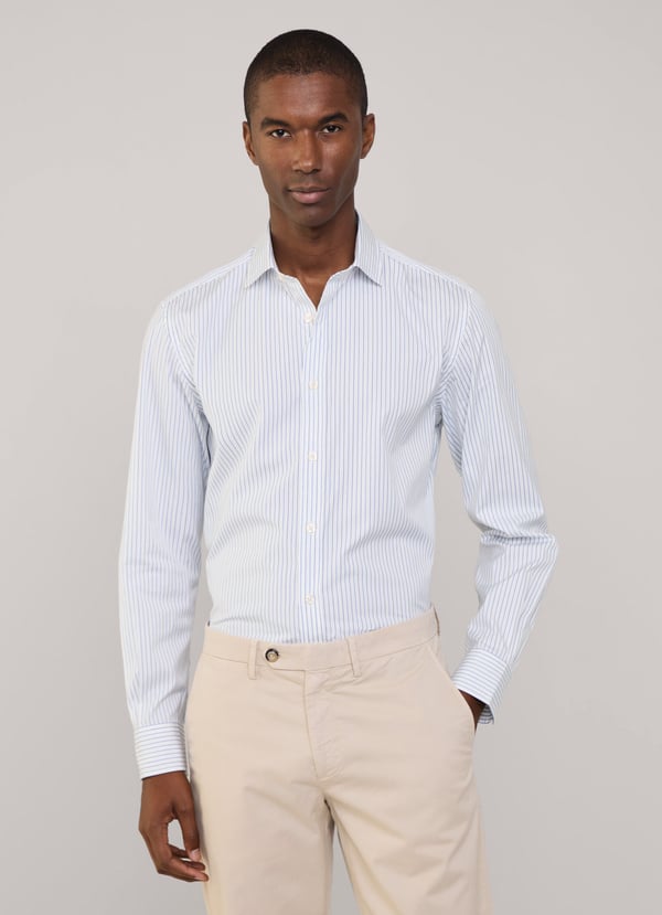 Façonnable camisa popelín rayas finas fit regular Outlet online