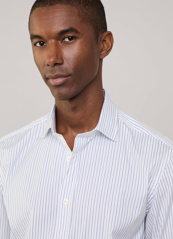 Façonnable camisa popelín rayas finas fit regular Outlet online