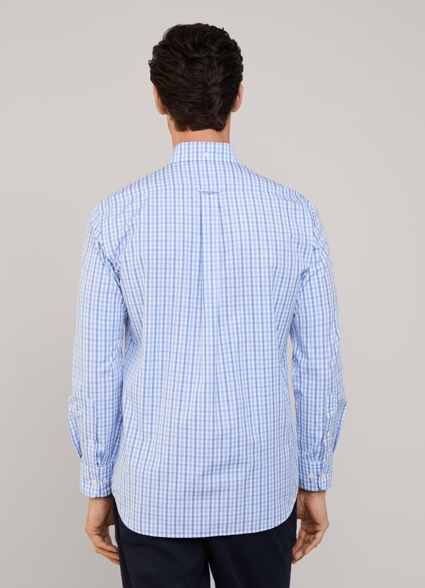 Façonnable camisa fil a fil cuadros vichy fit regular Venta caliente