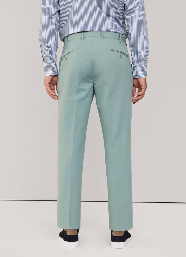 Façonnable pantalón algodón lino fit regular Último día