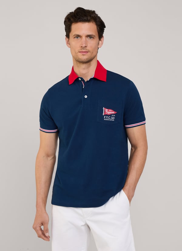 Façonnable polo color block fit regular Devoluciones gratuitas
