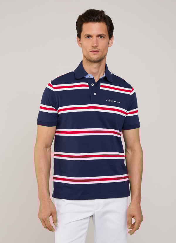 Façonnable polo pima rayas regimiento fit regular En línea