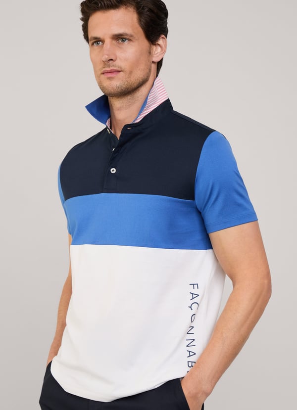 Façonnable polo color block fit regular Rebajas