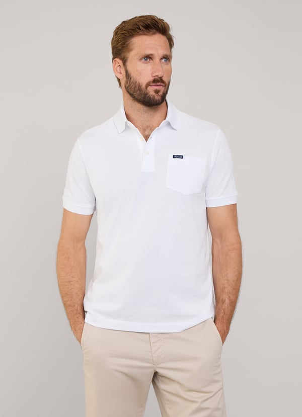 Façonnable polo bolsillo frontal fit regular Venta caliente