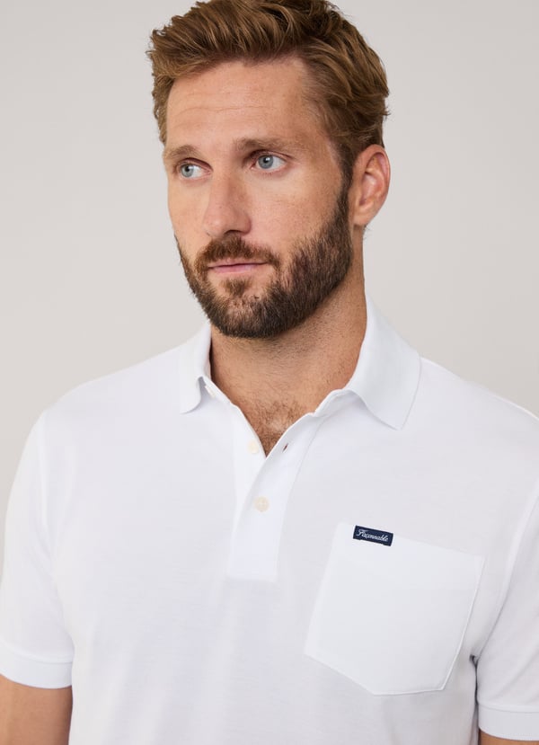 Façonnable polo bolsillo frontal fit regular Venta caliente