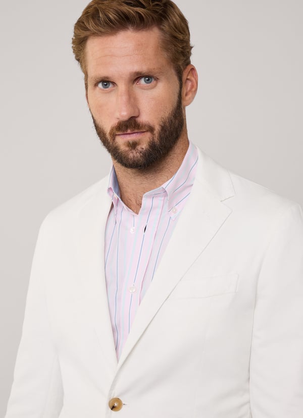 Façonnable americana lino algodón bolsillos parche Rebajas online