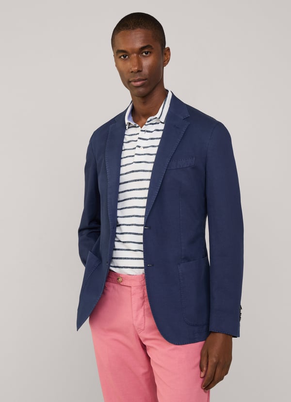 Façonnable americana lino algodón bolsillos parche Rebajas top