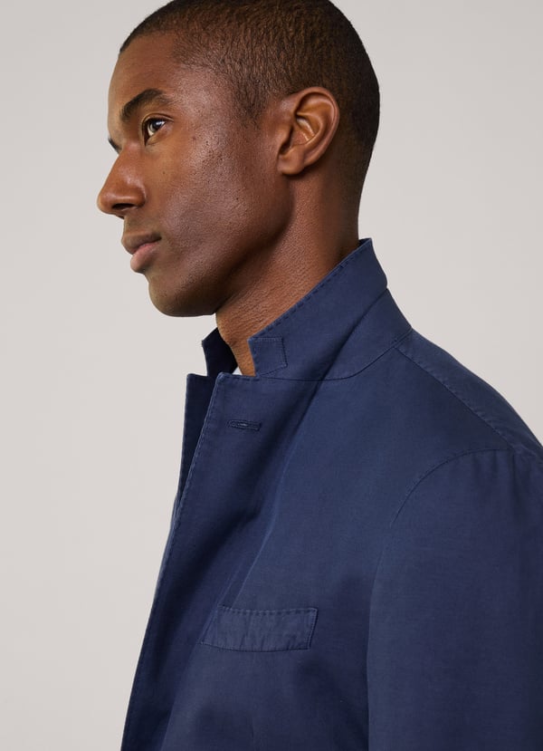 Façonnable americana lino algodón bolsillos parche Rebajas top