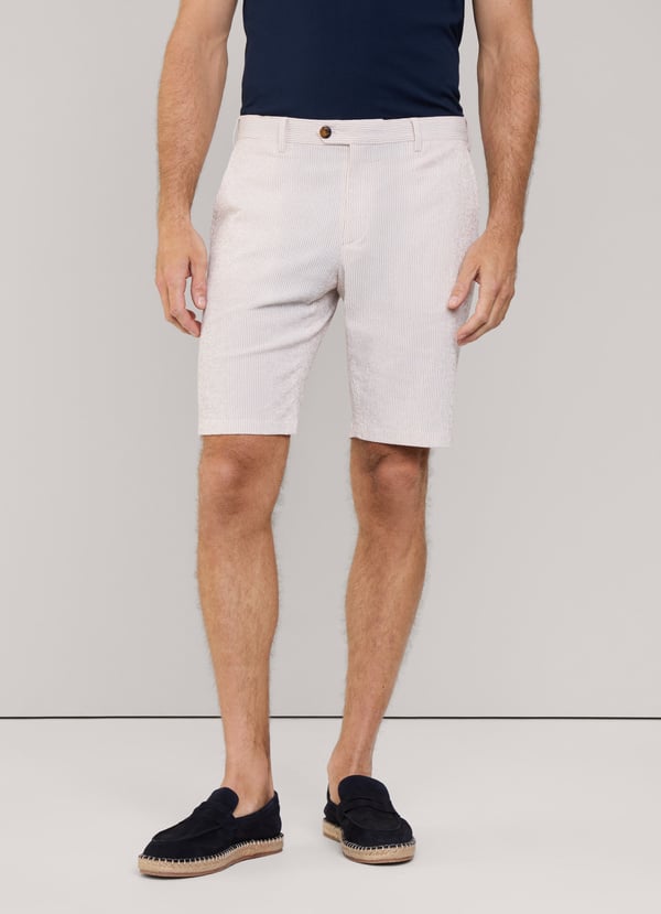 Façonnable bermuda seersucker de rayas Oferta especial de fábrica