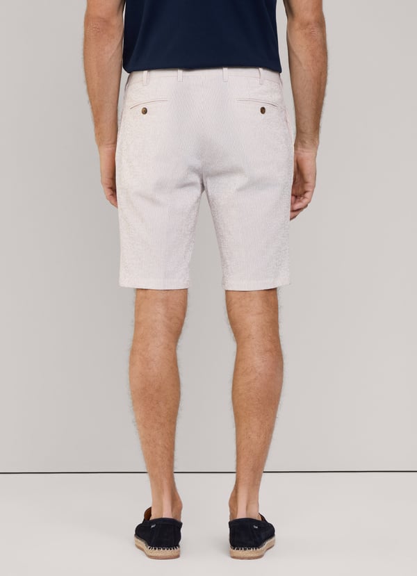 Façonnable bermuda seersucker de rayas Oferta especial de fábrica