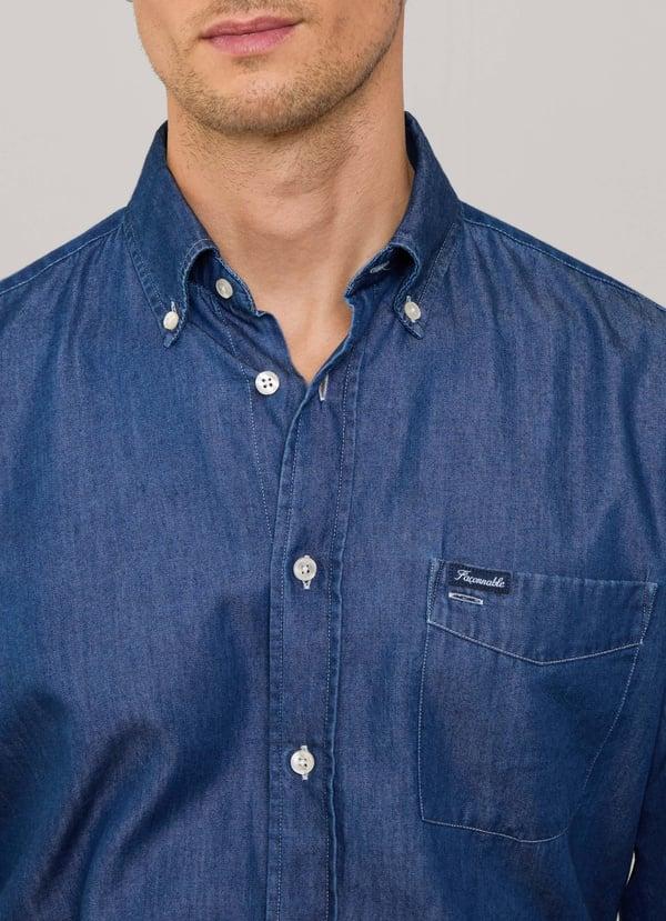Façonnable camisa chambray fit regular Última moda