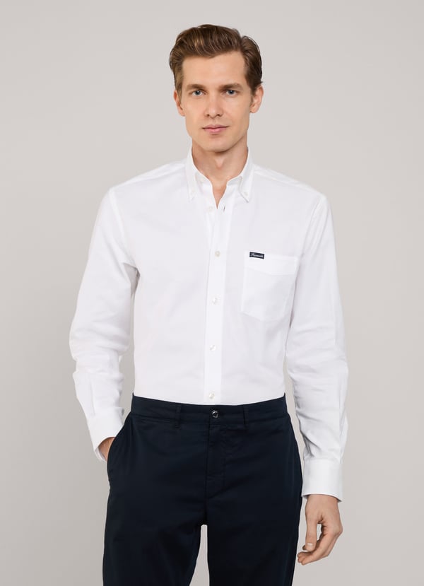 Façonnable camisa oxford bolsillo frontal fit regular Rebajas de fin de temporada