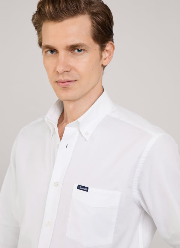 Façonnable camisa oxford bolsillo frontal fit regular Rebajas de fin de temporada