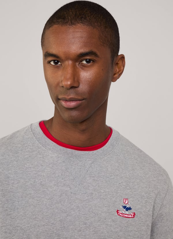 Façonnable sudadera cuello redondo pájaro bordado Ofertas