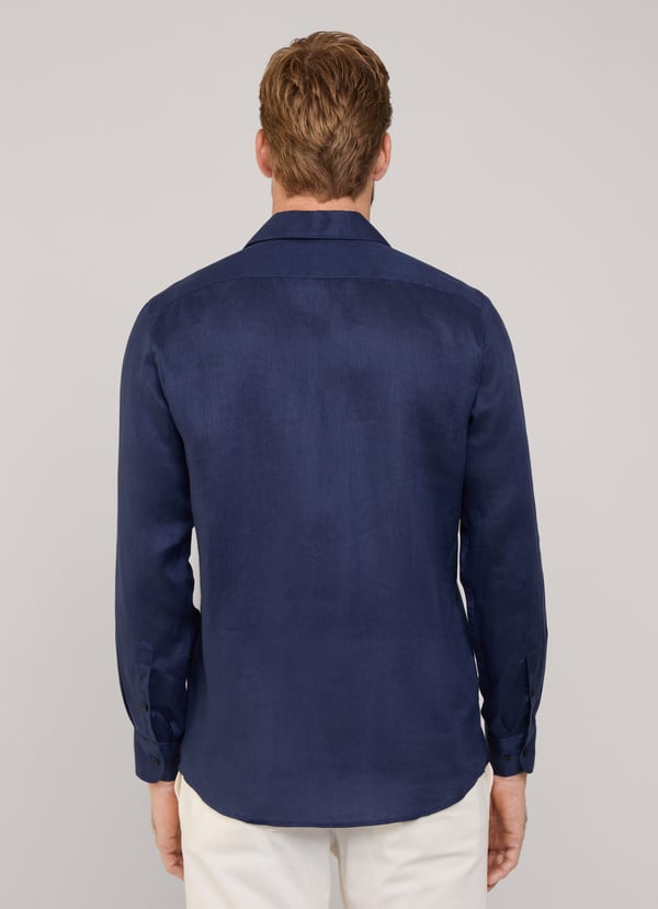 Façonnable camisa de lino fit regular Mejor oferta