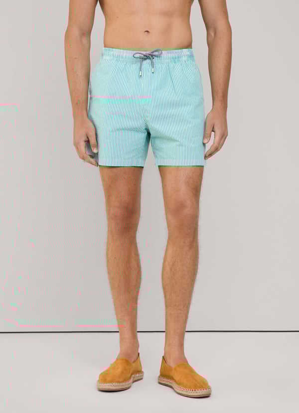 Façonnable bañador bermuda seersucker rayas En oferta