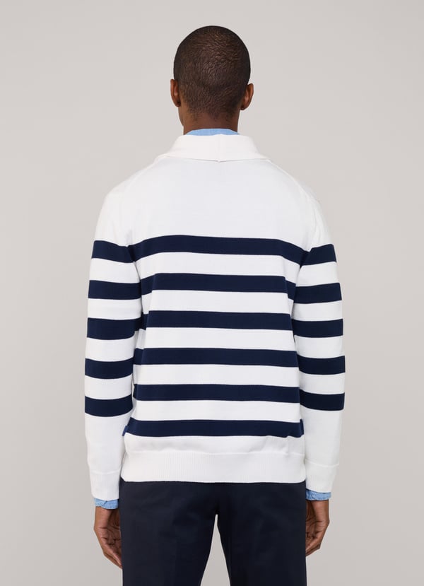 Façonnable cárdigan cuello chal rayas Ofertas especiales
