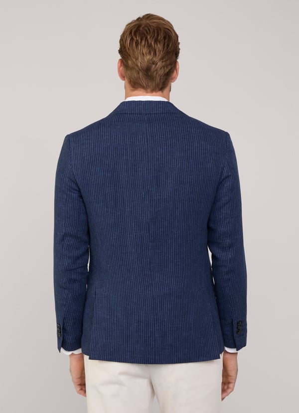 Façonnable americana de lino raya diplomática Rebajas online