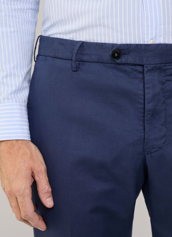 Façonnable pantalón algodón lino fit regular Rebajas top