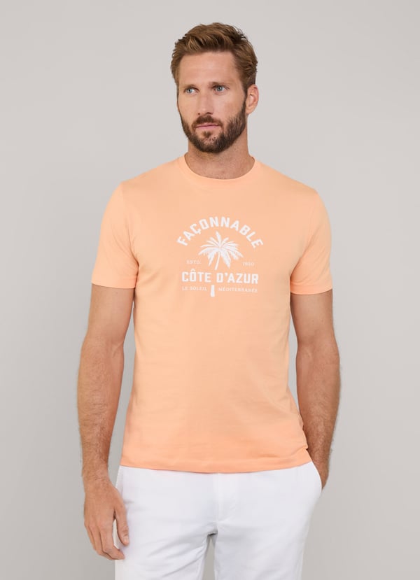Façonnable camiseta palmera fit regular En oferta
