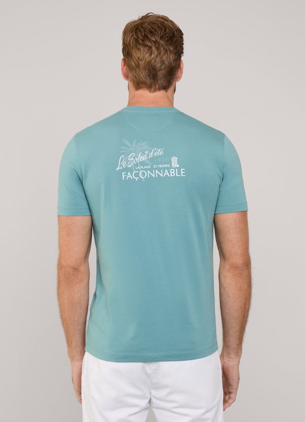 Façonnable camiseta palmera fit regular Libre de impuestos