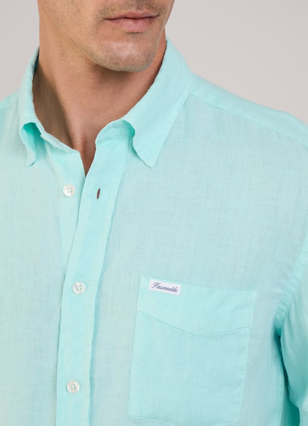 Façonnable camisa de lino fit regular Outlet