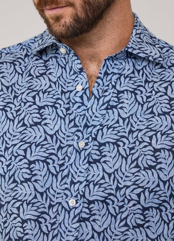 Façonnable camisa de lino palmeras fit regular Rebajas