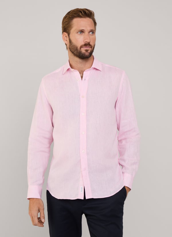 Façonnable camisa de lino fit regular Rebajas baratas