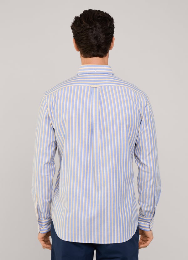 Façonnable camisa oxford rayas regimiento fit regular Rebajas online