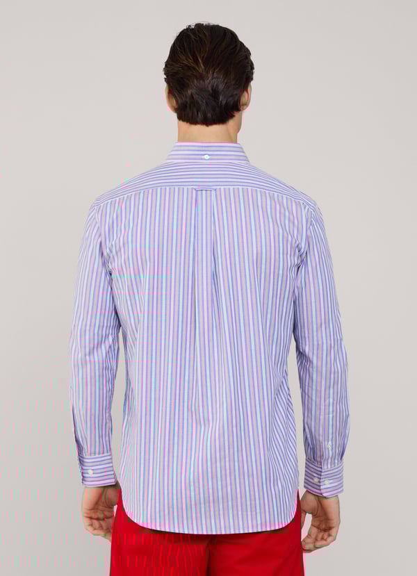 Façonnable camisa sarga rayas náuticas fit regular Oferta especial