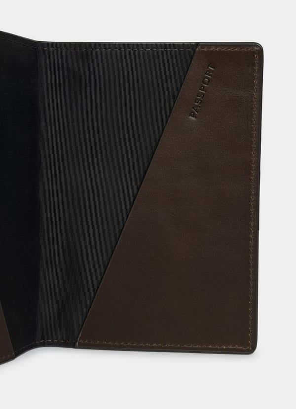 Façonnable funda pasaporte de piel Liquidación